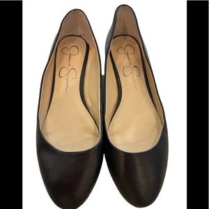 JESSICA SIMPSON BLACK FLATS, SIZE 6